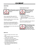 Предварительный просмотр 17 страницы Farmi Forest Corporation CH380HF Operation, Maintenance And Spare Parts Manual