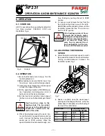 Предварительный просмотр 13 страницы Farmi Forest Corporation VALBY HF 231 Operation, Maintenance And Spare Parts Manual