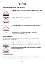 Preview for 2 page of Farmi Forest CH 160 Operation, Maintenance And Spare Parts Manual