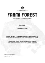 Farmi Forest CH180 AVANT Operation And Maintenance Manual preview
