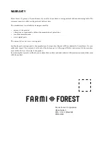 Предварительный просмотр 47 страницы Farmi Forest CR47 Operation, Maintenance And Spare Parts Manual