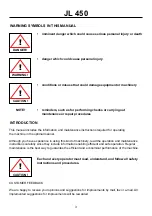 Preview for 3 page of Farmi Forest JL 450 Operation, Maintenance And Spare Parts Manual