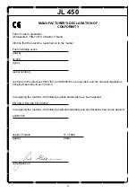 Preview for 4 page of Farmi Forest JL 450 Operation, Maintenance And Spare Parts Manual