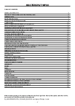 Preview for 2 page of Farmi Forest Mastersplit WP30 Operating, Maintenance And Spare Parts Manual