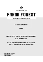 Farmi Forest W30F Operation, Maintenance And Spare Parts Manual preview