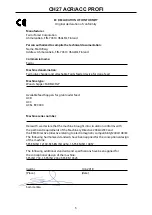 Preview for 5 page of Farmi BC3000 Operation, Maintenance And Spare Parts Manual