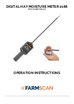 Preview for 1 page of FARMSCAN 2188 Operation Instructions Manual