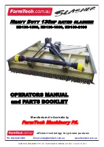 Preview for 1 page of FARMTECH SLASHER HD130-1500 Operators Manual And Parts Lists