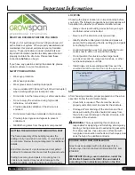 Preview for 3 page of FarmTek Growers Supply GrowSpan 500 Series Instructions Manual