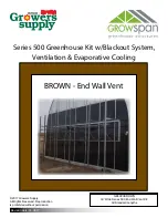 FarmTek Growers Supply GrowSpan 500 Series Manual preview