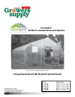 Предварительный просмотр 1 страницы FarmTek Growers Supply GrowSpan Gothic Pro 113836R Manual