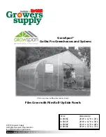 Предварительный просмотр 1 страницы FarmTek Growers supply GrowSpan Gothic Pro Instruction Manual