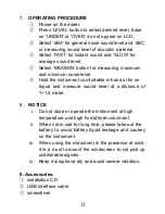 Предварительный просмотр 13 страницы Farnell Sound level meter Instruction Manual