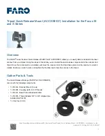 Preview for 1 page of Faro ACCSS8031 Quick Release