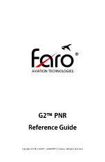 Предварительный просмотр 1 страницы Faro G2 PNR Reference Manual