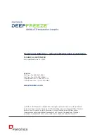 FARONICS DEEP FREEZE ENTERPRISE Maintenance Manual preview