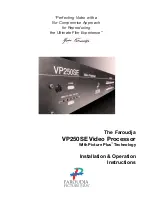 Preview for 1 page of Faroudja VP250SE Installation & Operation Instructions