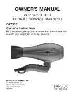 Farouk CA7550 Owner'S Manual preview