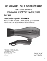 Preview for 11 page of Farouk CHI 1400 Series Owner'S Manual