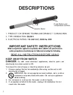 Preview for 2 page of Farouk Chi Biosilk CA2305 Owner'S Manual