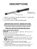 Preview for 2 page of Farouk CHI BIOSILK CA2306 Owner'S Manual