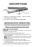 Preview for 2 page of Farouk CHI BIOSILK CA2378 Owner'S Instructions Manual