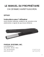 Preview for 9 page of Farouk CHI GF1001 Owner'S Manual