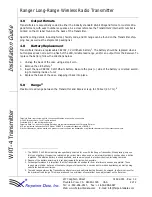 Preview for 2 page of Farpointe Data WRT-4 Installation Manual