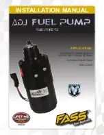 Fass ADJ FUEL PUMP Series Installation Manual preview