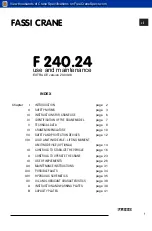 Preview for 1 page of Fassi F 240.24 Use And Maintenance