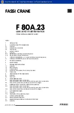 Предварительный просмотр 1 страницы Fassi F 80A.23 Use And Maintenance