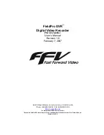 Fast Forward Video FieldPro DVR User Manual preview