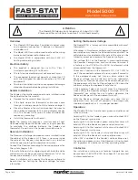 Preview for 1 page of Fast-Stat 5000 Installation Instructions