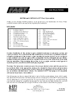 Preview for 1 page of Fast 307500 Instructions Manual