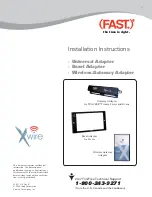 Fast XWire 231-60208-01 Installation Instructions Manual предпросмотр