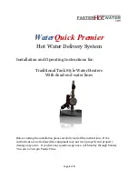 Faster Hot Water WaterQuick Premier Installation And Operating Instructions Manual preview