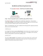 Preview for 1 page of Faster Hot Water WaterQuick Tankless Installation And Operating Instructions Manual