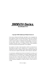 Fastfame 9WMV Series User Manual preview