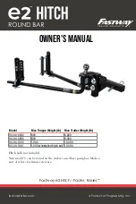 Fastway e2 Hitch 94-00-0600 Owner'S Manual предпросмотр