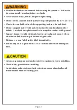 Preview for 2 page of Fastway flip 88-00-6525 Installation And Operation Instruction Manual