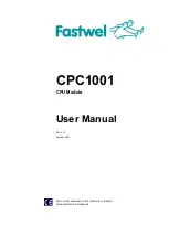 Предварительный просмотр 1 страницы Fastwel CPC1001 User Manual