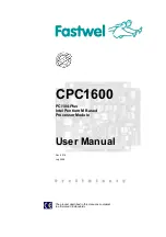 Fastwel CPC1600 User Manual preview