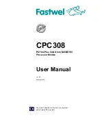 Предварительный просмотр 1 страницы Fastwel CPC308 User Manual