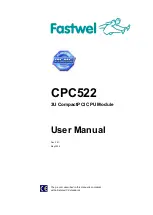 Предварительный просмотр 1 страницы Fastwel CPC522 User Manual