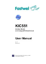 Fastwel KIC551 User Manual preview