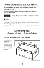 Preview for 2 page of Fat Cat QUEEN VICTORIA Assembly Instructions Manual