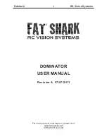 Preview for 1 page of Fat Shark DOMINATOR User Manual