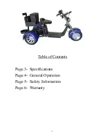 Preview for 2 page of FAT TIRE GOLF SCOOTER Rebel Trike XR Owner'S Manual