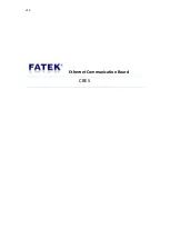 FATEK FBs-CBES Series Manual preview