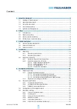 Предварительный просмотр 3 страницы Faulhaber 1525 BRC Series Technical Manual